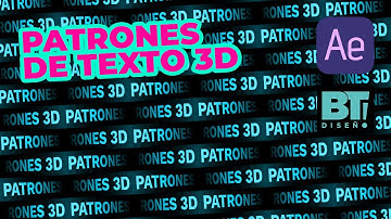 Tutorial PATRONES 3D animados - After Effects - Visuales texto 3D