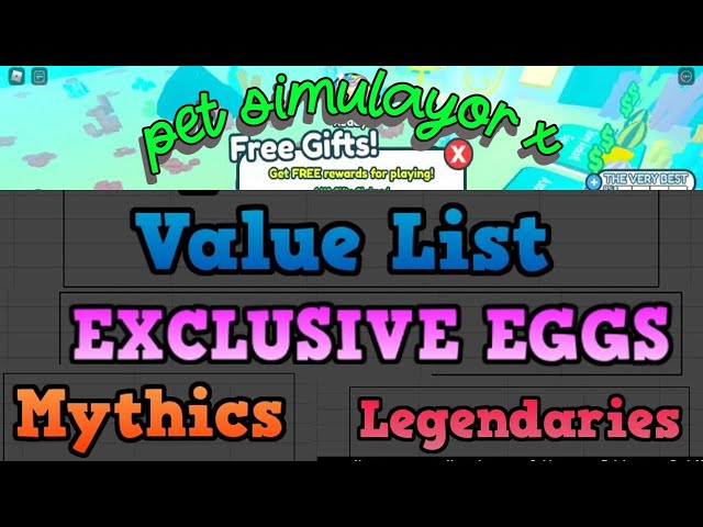 Pet Simulator X Value Lists - Game Guide