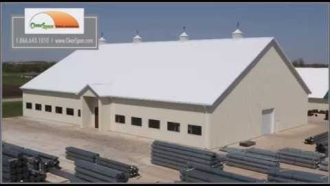 ClearSpan Fabric Structures Drone Flight of Metal and Fabric Building