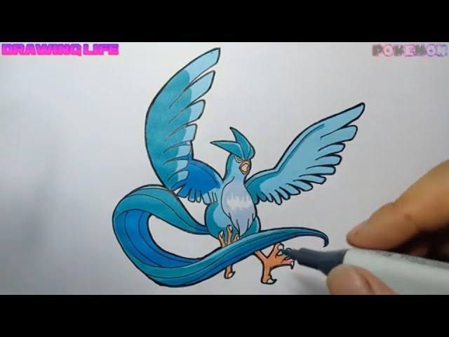 Cách Vẽ và Phối màu pokemon huyền thoại Articuno Chim Băng giá ...