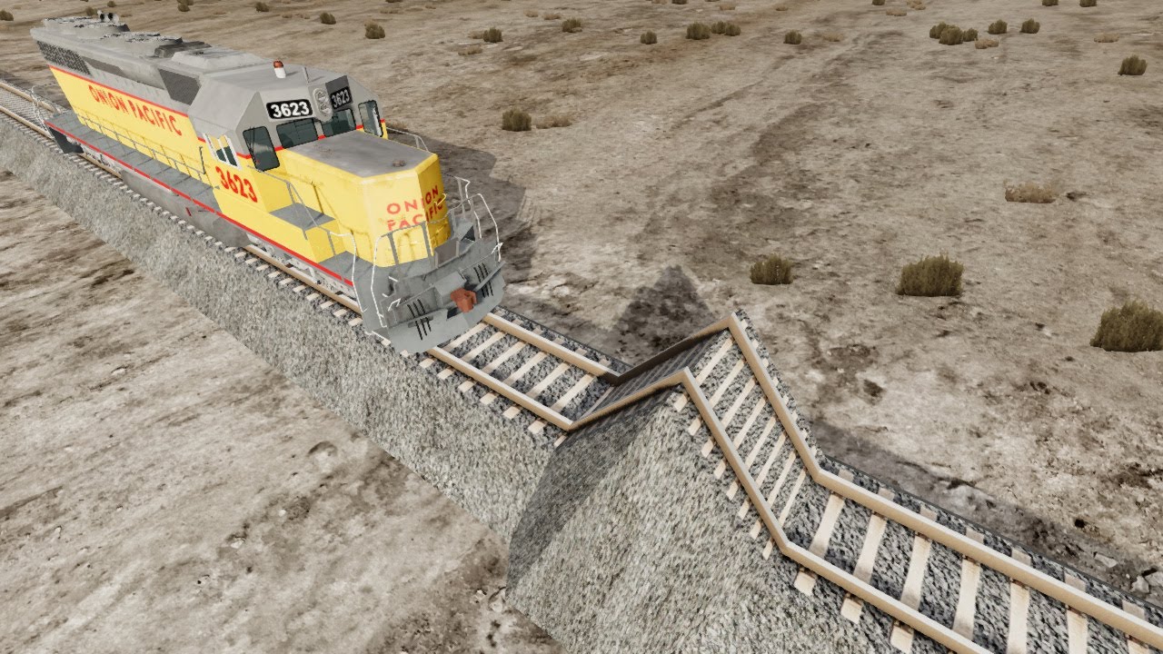 Train Vs Giant Bulge Crashes 110 | BeamNG.Drive | BeamNG High Speed