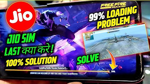 Jio Sim Free Fire Loading Problem 😍|Jio Sim 99% Problem Solution|Free Fire Max Game Match Not Start