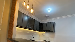 SPESIALIS Kitchen set Aluminium Modern Malang Motif Dark Grey