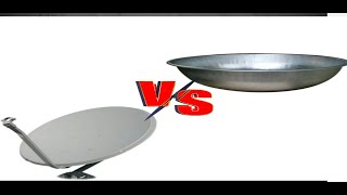 تجربة طاسه بناء لصناعة طبق ستلايت الاستقبال الأقمار #تجربة..how to make a satellite dish at home