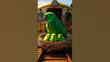 Parrot made nest on the train #ai #parrot #viral #trending #youtubeshorts #shorts