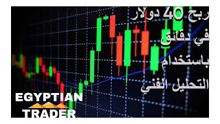 جلسه تداول لايف||ربح 40 دولار في دقائق في الخيارات الثنائيه باستخدام التحليل الفني