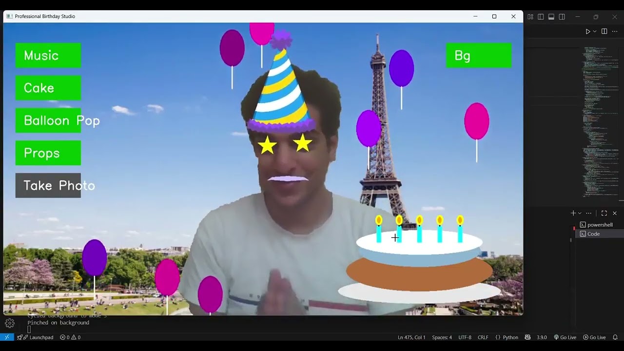 AI Birthday Party: Blowing Virtual Candles with Computer Vision (OpenCV)