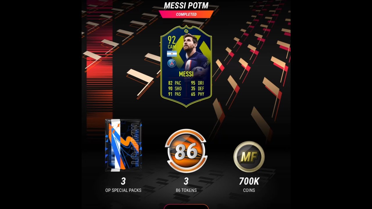 92 POTM Messi Objective MADFUT 23!