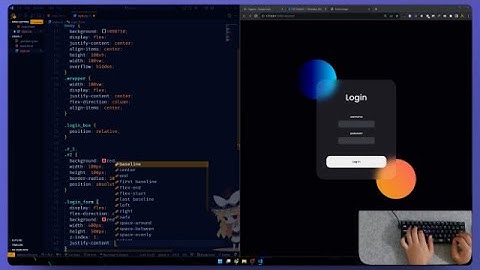 ASMR Coding - Animated Login Page  - No Talking
