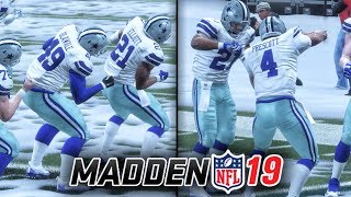 madden 19 official gameplay choosing celebrations team spike signature dance swagger ep 1