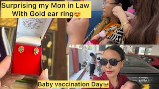 Surprising Mom in Law With Gold Earring 🎀😍Got So emotional 😢