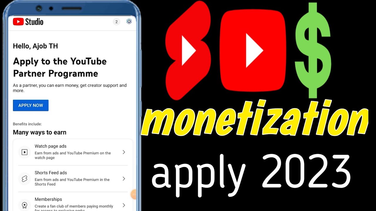 youtube monetization apply 2023 | How To Apply For Monetization On ...