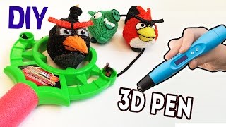Angry Birds 3D Pen Art! (Scribbler)/3D ручка рисуем Angry Birds(Энгри Бердс)