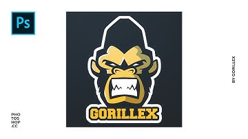 Gorilla Mascot Logo Design // Photoshop SpeedArt