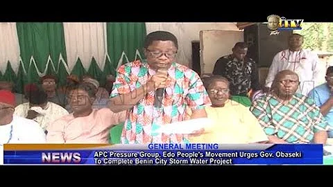 APC Pressure Group urges Gov. Obaseki to complete Benin Storm water project