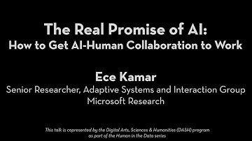 Human in the Data: Ece Kamar | The Real Promise of AI: How to Get AI-Human Collaboration to Work?