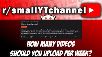 Small YouTube Channel  - How many videos should you upload per week?