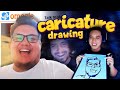 Artist turns people into a CARICATURE on Omegle!