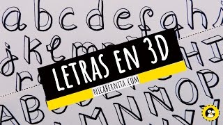 CÓMO DIBUJAR LETRAS EN 3D ORIGINALES LETRAS  PARA TÍTULOS y APUNTES