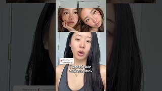 Tanned skin makeup look