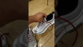 Air max 97 silver bullet with red shoe 