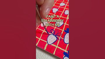 Paint a cute lil strawberry with me 🍓✨ #art #gouache #painting