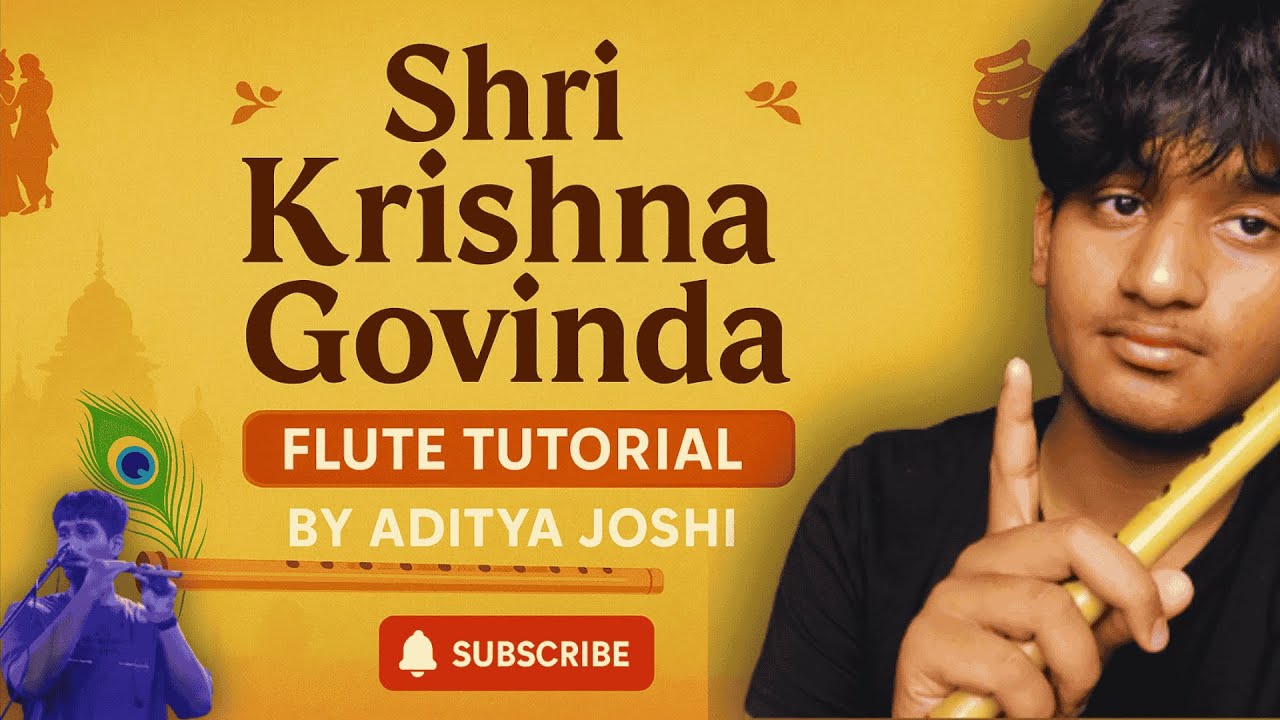 Shree Krishna Govinda + Achyutam Keshavam | Flute Remix Tutorial for Janmashtami 2025 🎶🕉