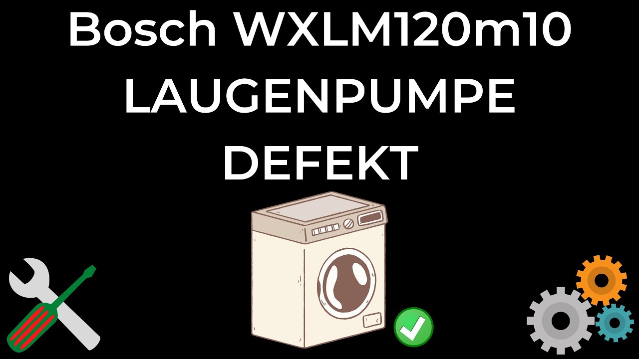 Bosch WXLM120M Fehlercode E18 F18 richtige Laugenpumpe Ablaufpumpe tauschen, wechseln