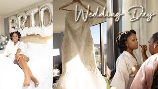 WEDDING DAY | BEHIND THE SCENES GRWM!! HAIR & MAKEUP