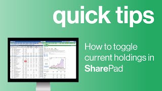 SharePad - How to toggle Current Holdings | Quick tips by ShareScope | SharePad 289 views 6 months ago 1 minute, 51 seconds