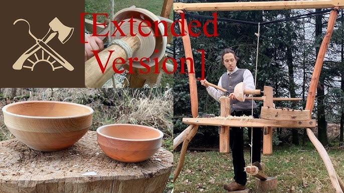 How To Turn A Wooden Bowl On A Pole Lathe - Raleigh Klotzek (Wild