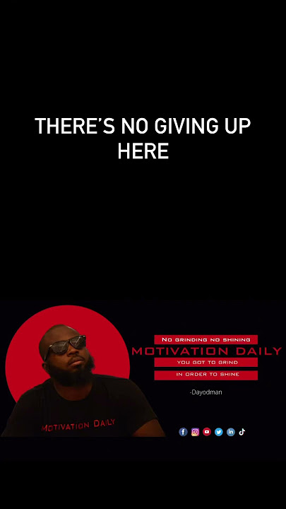 There’s No Giving Up Here #dayodman #motivation #eeyayyahh #positivity #inspiration
