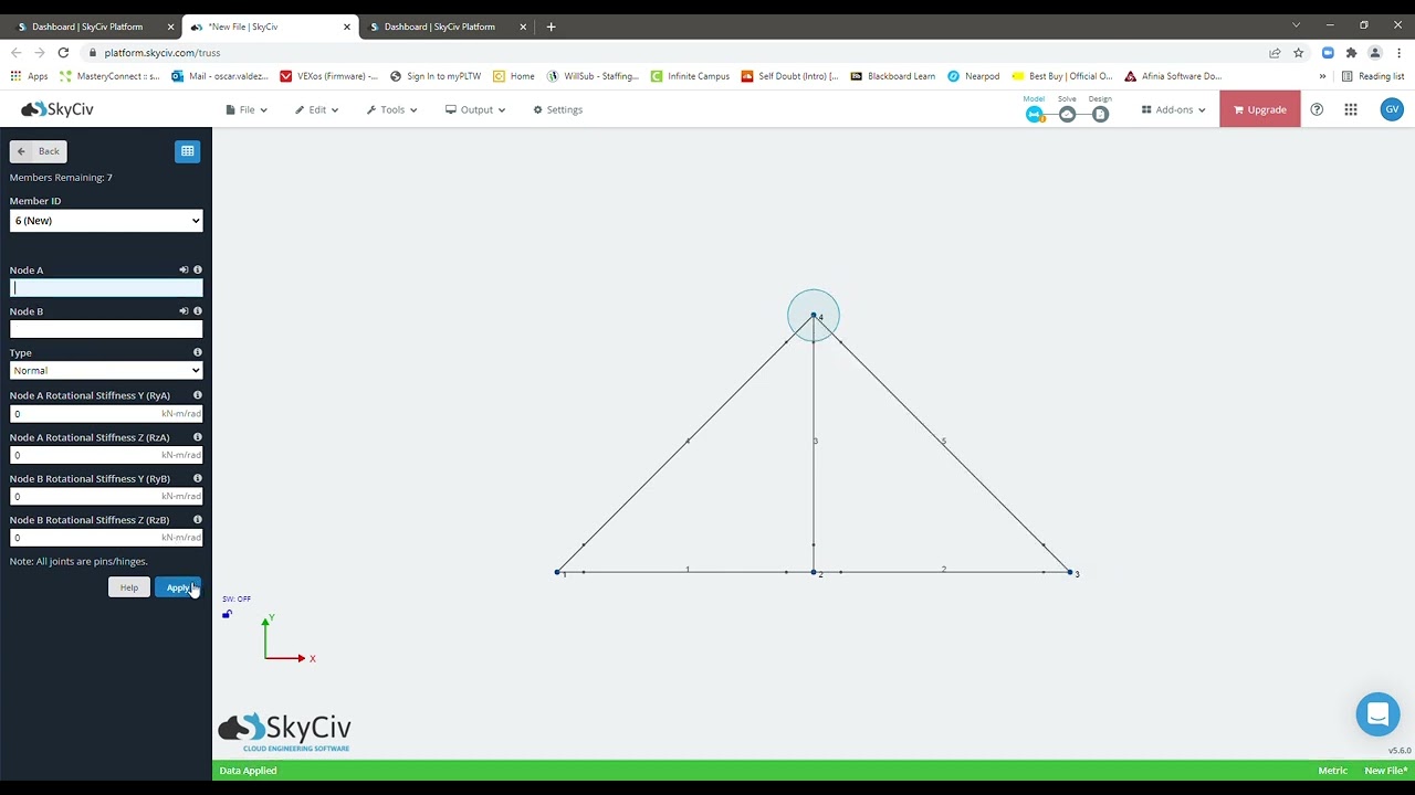 Using SkyCiv to Create and Solve a Introductory Truss Problem