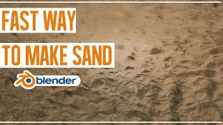 How to Create sand in blender