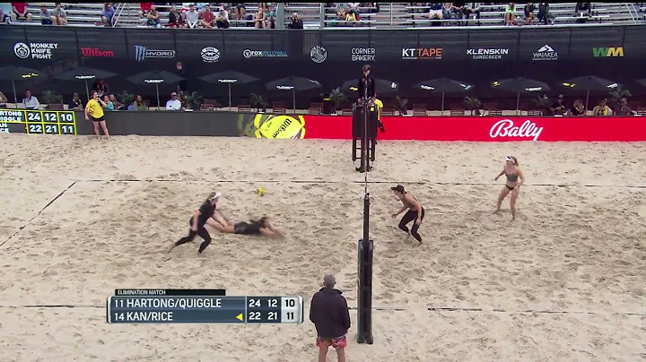 Kan And Rice Take The Rally As Quiggle Sends The Return Wide | AVP Gold Series Chicago Open