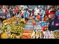 Blue crab squid fish pork vegetables  more  cambodian street food compilation