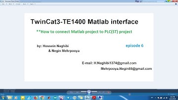 BECKHOFF TwinCat3-TE1400-Matlab Interface
