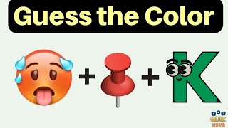 Guess the COLOR 🎨 by Emoji | Color Emoji quiz 🎨🟡🔵🔴