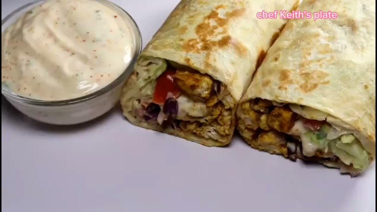 How to make chicken wrap (step by step) YouTube