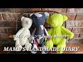 ちびくま工房　パティちゃん　古布を着る　4.5センチ Making a patchwork teddy bear with a free pattern | Chatting while