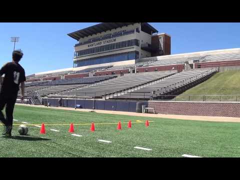 SOCCER TRAINING - Lesson #229: Shoot on goal after dribbling thru the cones