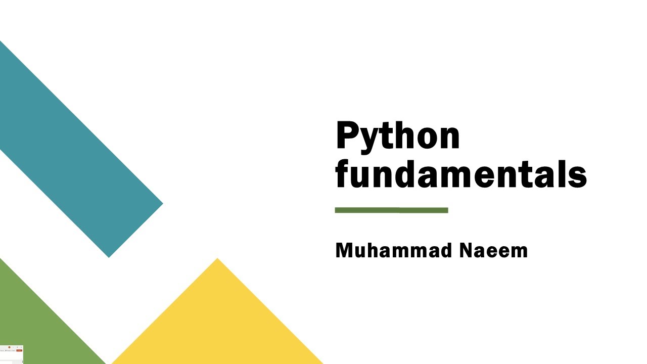 Python fundamentals - YouTube