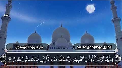 سورة المؤمنون للقارئ عبدالرحمن مسعد