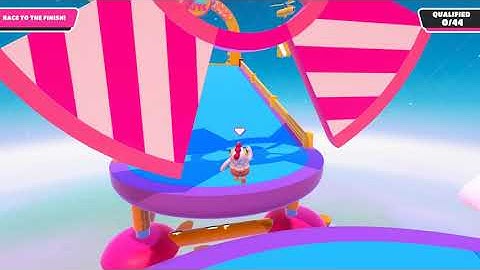 [Fall Guys] Whirlygig Middle Ramp Tech Easy First Place!