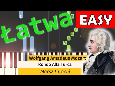 🎹 Marsz Turecki (Rondo Alla Turca, W. A. Mozart) - Piano Tutorial (łatwa wersja) 🎵 NUTY W OPISIE 🎼