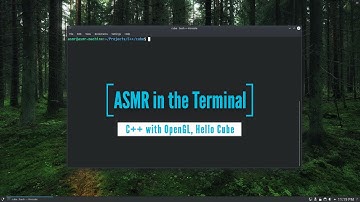 [ASMR] In the Terminal - C++ /w OpenGL & Vim - Making a cube.[No Talking] [Typing Sounds]