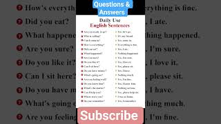 Q&amp;A - Daily Use English Sentences हर दिन 5 लाइन, और तुम बनोगे Fluent! Daily Use English Sentences