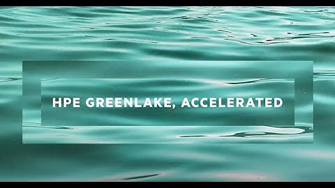 HPE GreenLake - Cloud Experience
