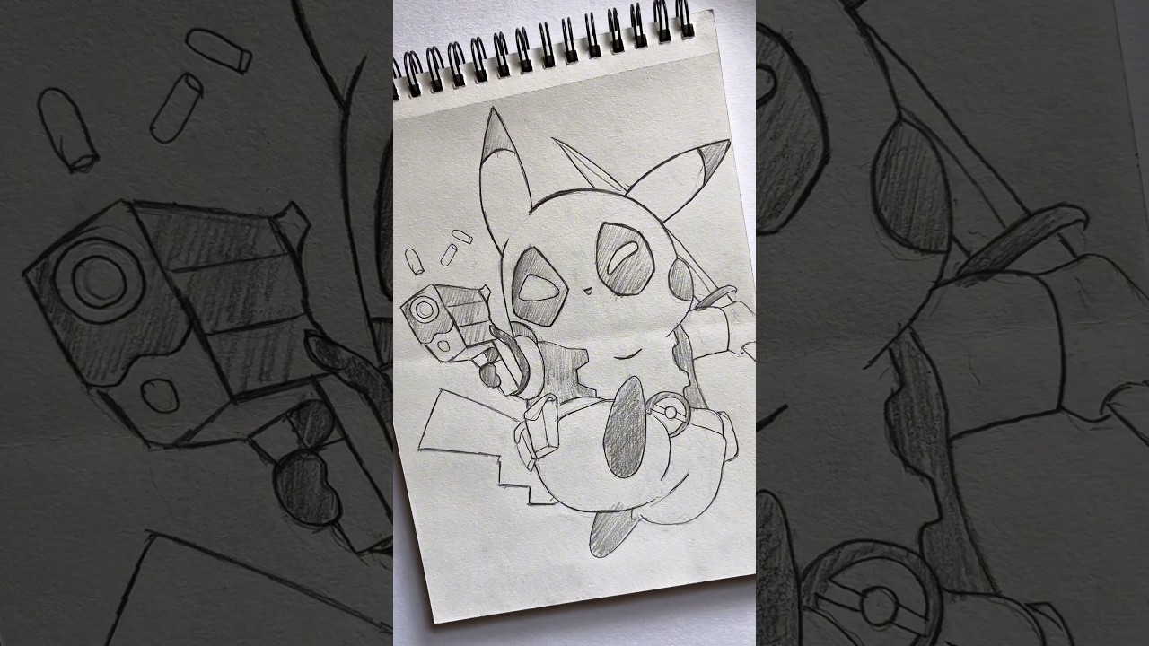 Pikachu x Deadpool Drawing ❤️✨