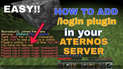How to add /login plugin very easily in your aternos server